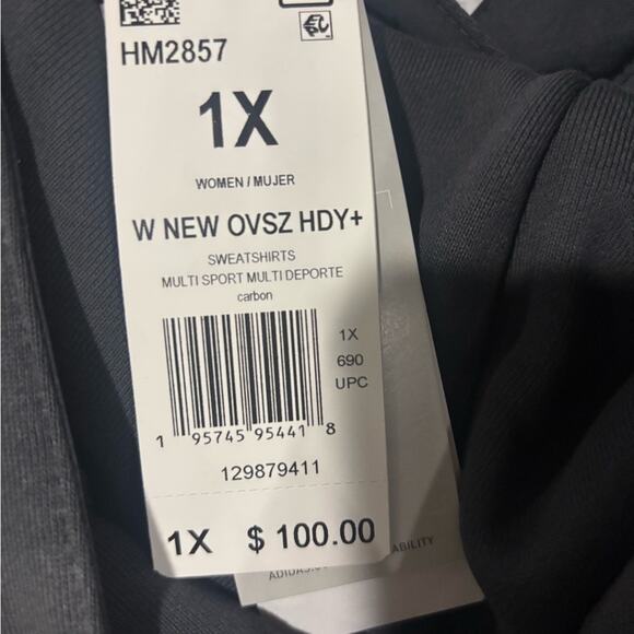 Adidas Plus Size 1X Women’s Black Hoodie - Picture 3 of 5